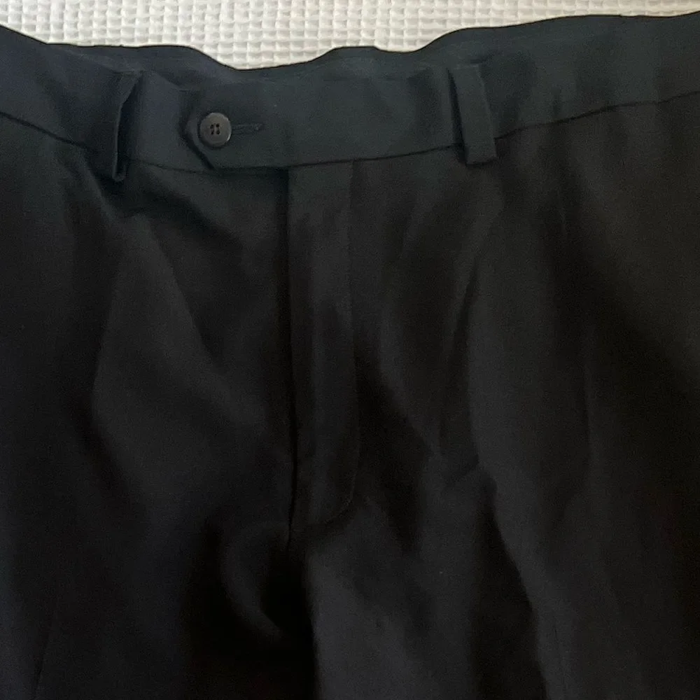 Haggar Classic Fit Expandable Waistband Black Pants Slacks 40 X 30